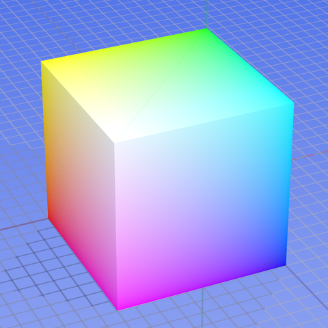 Three-dimensional RGB color space
